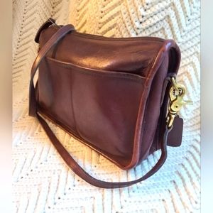 COACH 1970'S VINTAGE Companion Brown leather Satchel Purse